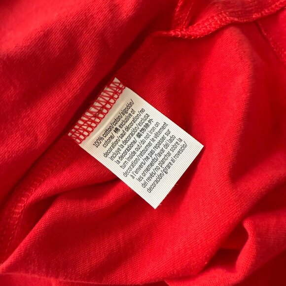 XS‎ Love Pink Victorias Secret Red L/S Oversized stadium top shirt - Picture 8 of 9